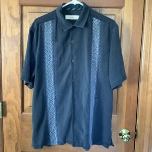 Tommy Bahamas Dark Gray Cuba Style Guayabera